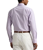 Polo Ralph Lauren Classic Fit Subtle Plaid Stretch Poplin Long Sleeve Woven Shirt