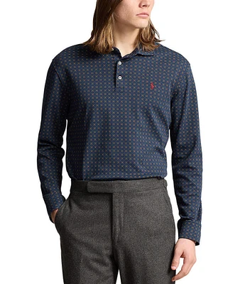 Polo Ralph Lauren Classic-Fit Printed Interlock Long Sleeve Polo Shirt