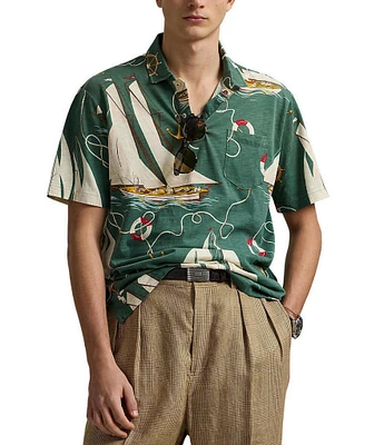 Polo Ralph Lauren Classic Fit Sailboat Jersey Short Sleeve Polo Shirt