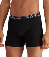 Polo Ralph Lauren Classic Fit Solid And Stripe 6#double; Inseam Boxer Briefs 3-Pack