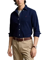 Polo Ralph Lauren Classic Fit Solid Brushed Flannel Long Sleeve Woven Shirt