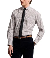 Polo Ralph Lauren Classic Fit Spread Collar Checked Poplin Dress Shirt