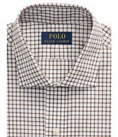 Polo Ralph Lauren Classic Fit Spread Collar Checked Poplin Dress Shirt