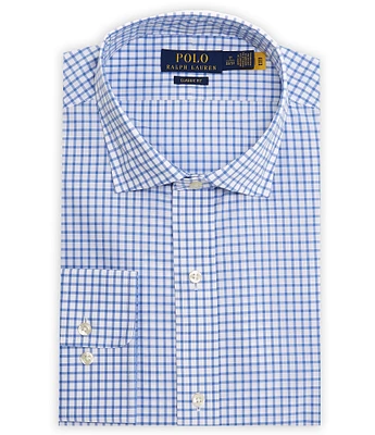 Polo Ralph Lauren Classic-Fit Spread Collar Checked Poplin Dress Shirt