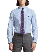 Polo Ralph Lauren Classic-Fit Stretch Checked Poplin Long Sleeve Woven Shirt