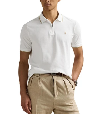 Polo Ralph Lauren Classic Fit Stretch Mesh Zip Short Sleeve Polo Shirt