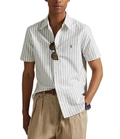 Polo Ralph Lauren Classic Fit Stripe Oxford Short Sleeve Woven Shirt