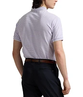 Polo Ralph Lauren Classic Fit Striped Tipped Stretch Mesh Short Sleeve Polo Shirt