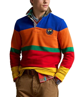 Polo Ralph Lauren Classic Fit Striped Long Sleeve Fleece Rugby Shirt