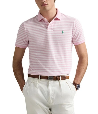 Polo Ralph Lauren Classic Fit Thin Striped Mesh Short Sleeve Polo Shirt