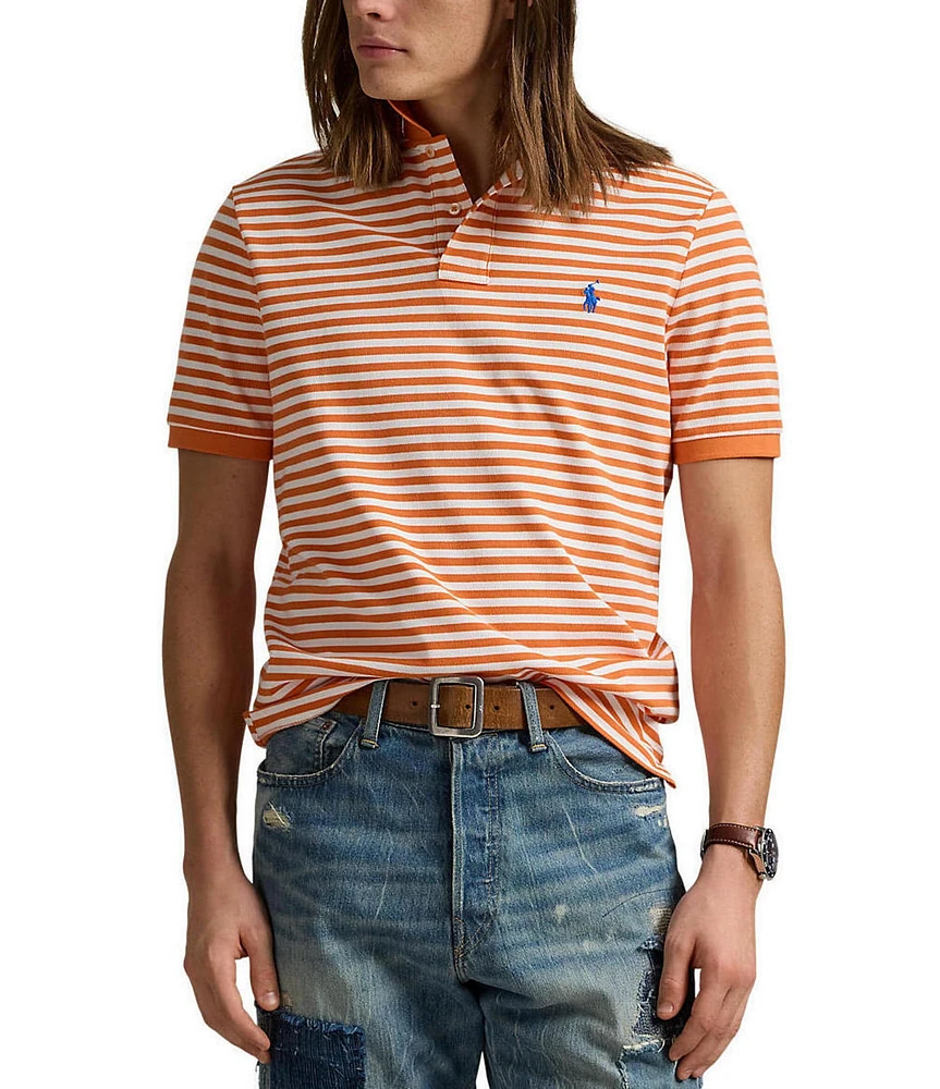 Polo Ralph Lauren Classic Fit Striped Mesh Short Sleeve Polo Shirt