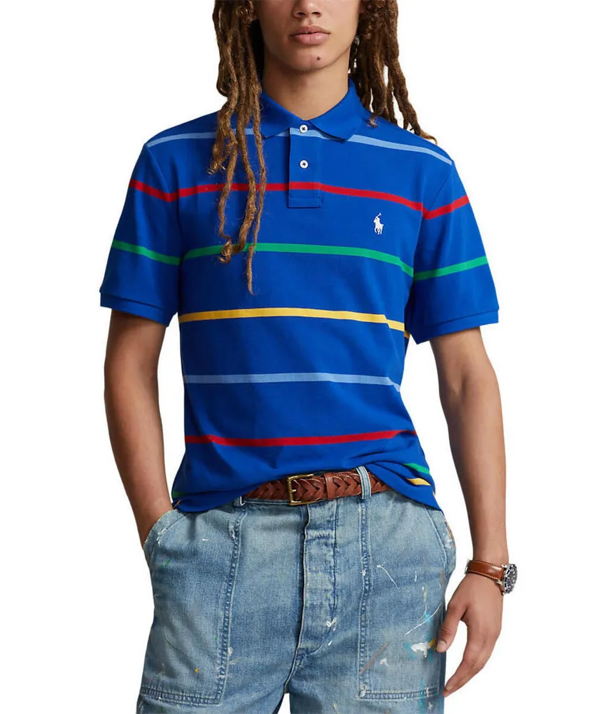 Polo Ralph Lauren Classic-Fit Striped Short Sleeve Mesh Polo Shirt