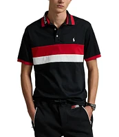 Polo Ralph Lauren Classic Fit Striped Soft Cotton Short Sleeve Racing Polo Shirt