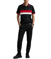 Polo Ralph Lauren Classic Fit Striped Soft Cotton Short Sleeve Racing Polo Shirt