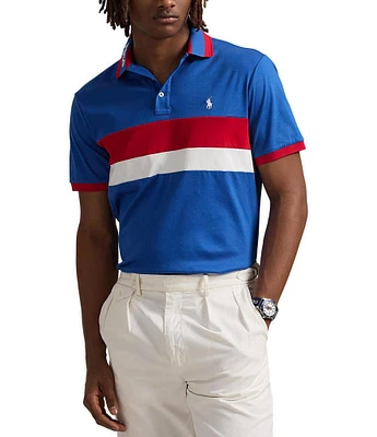 Polo Ralph Lauren Classic Fit Striped Soft Cotton Short Sleeve Racing Polo Shirt