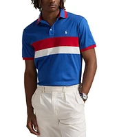 Polo Ralph Lauren Classic Fit Striped Soft Cotton Short Sleeve Racing Polo Shirt