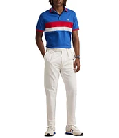 Polo Ralph Lauren Classic Fit Striped Soft Cotton Short Sleeve Racing Polo Shirt