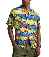 Polo Ralph Lauren Classic-Fit Tropical-Print Short Sleeve Woven Camp Shirt