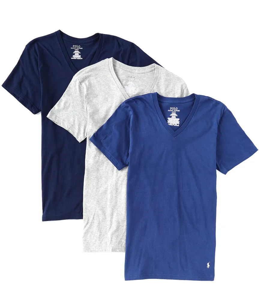 Polo Ralph Lauren Classic Fit V-Neck Undershirt T-Shirts 3-Pack