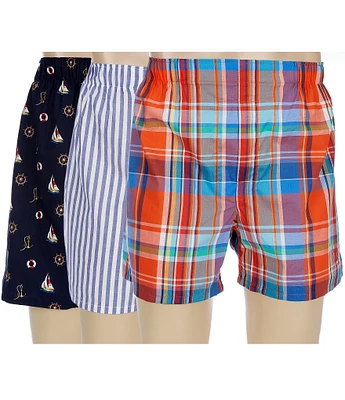 Polo Ralph Lauren Classic Fit Woven Boxer 3-Pack