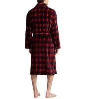 Polo Ralph Lauren Classic Plush Holiday Check Microfiber Robe