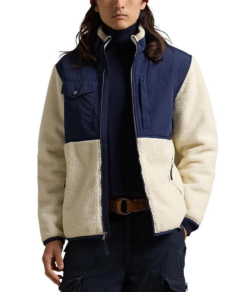 Polo Ralph Lauren Color Block Hybrid Fleece Jacket