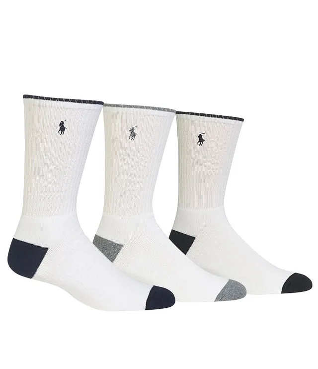 Polo Ralph Lauren Women's 3 Pack Flat Knit Sneaker Liner Socks - White Assorted