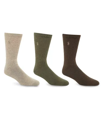 Polo Ralph Lauren Cotton-Blend Crew Socks 3-Pack