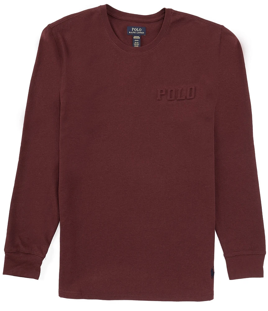 Polo Ralph Lauren Crewneck Waffle-Knit Sleep Shirt