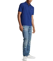 Polo Ralph Lauren Custom Slim Fit Solid Mesh Polo Shirt