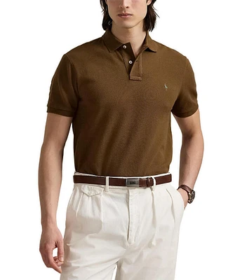 Polo Ralph Lauren Custom Slim Fit Solid Mesh Polo Shirt