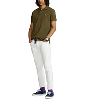 Polo Ralph Lauren Custom Slim Fit Solid Mesh Polo Shirt