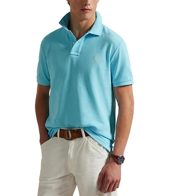 Polo Ralph Lauren Custom Slim Fit Solid Mesh Polo Shirt