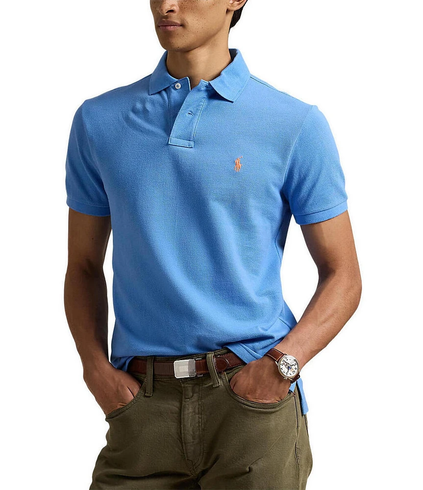 Polo Ralph Lauren Custom Slim Fit Solid Mesh Polo Shirt