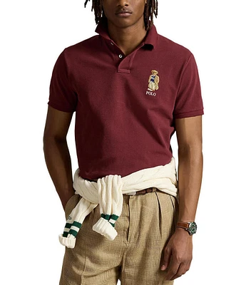Polo Ralph Lauren Custom Slim Fit Heritage Bear Mesh Short Sleeve Polo Shirt