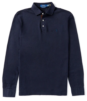 Polo Ralph Lauren Custom Slim Fit Herringbone Jacquard Long Sleeve Polo Shirt