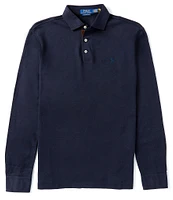 Polo Ralph Lauren Custom Slim Fit Herringbone Jacquard Long Sleeve Polo Shirt