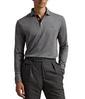 Polo Ralph Lauren Custom Slim Fit Herringbone Jacquard Long Sleeve Polo Shirt