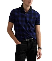 Polo Ralph Lauren Custom Slim Fit Plaid Mesh Short Sleeve Polo Shirt