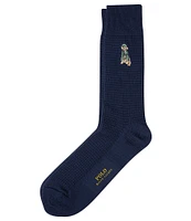 Polo Ralph Lauren Dog Embroidered Waffle Crew Socks