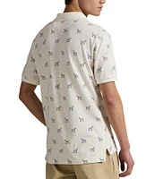 Polo Ralph Lauren Dog Print Mesh Short Sleeve Polo Shirt