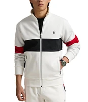 Polo Ralph Lauren Striped Double-Knit Racing Track Jacket