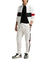 Polo Ralph Lauren Striped Double-Knit Racing Track Jacket