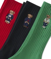 Polo Ralph Lauren Embroidered Bear Classic Crew Sock Gift Box