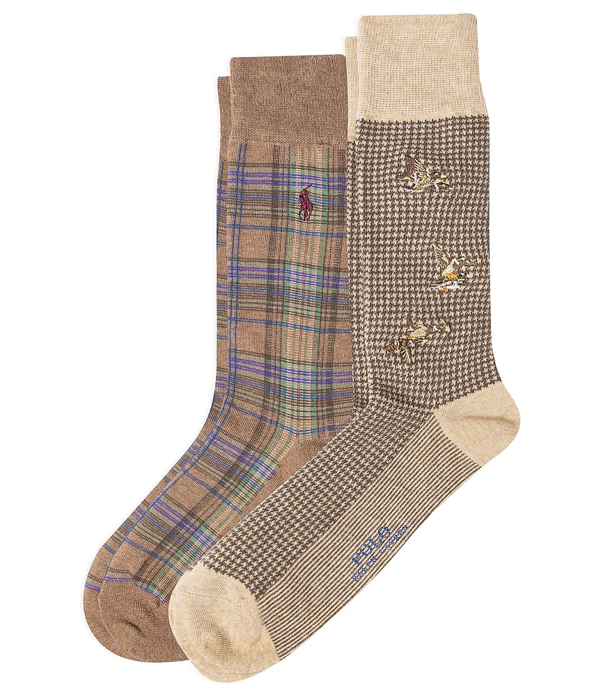 Polo Ralph Lauren Embroidered Duck Slack Socks 2-Pack