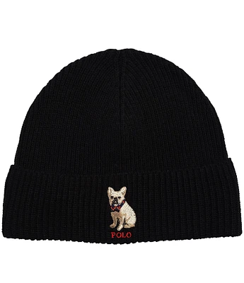 Polo Ralph Lauren Embroidered Frenchie Wool Blend Beanie