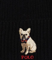 Polo Ralph Lauren Embroidered Frenchie Wool Blend Beanie