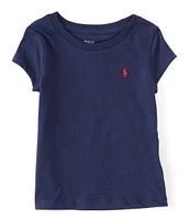 Polo Ralph Lauren Essential Little Girls 2T-6X Fitted Short-Sleeve Jersey T-Shirt