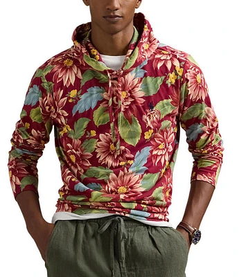 Polo Ralph Lauren Floral Jersey Long Sleeve Hoodie T-Shirt