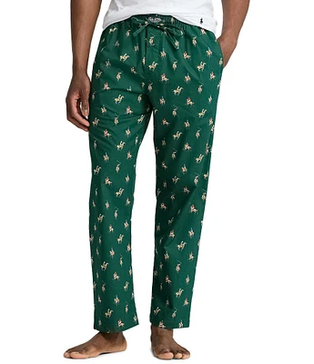 Polo Ralph Lauren Game Day Allover Pony Print Woven Pajama Pants